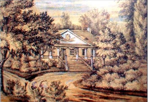 Drawing of Antopol manor 1861-1877
