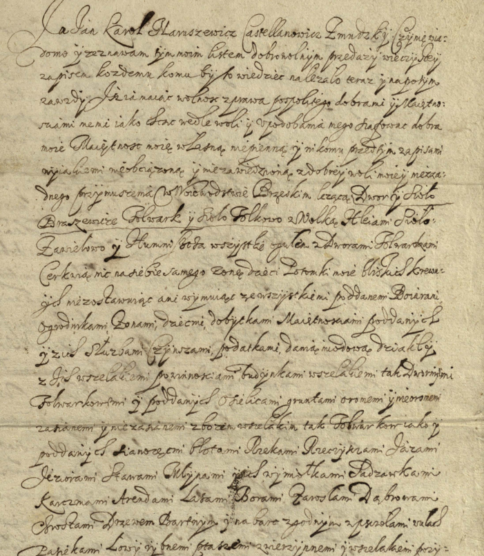 Original document of the sale