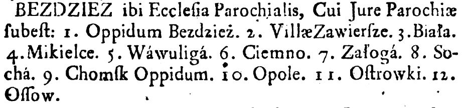 List of Christian Catholic settlements 1726