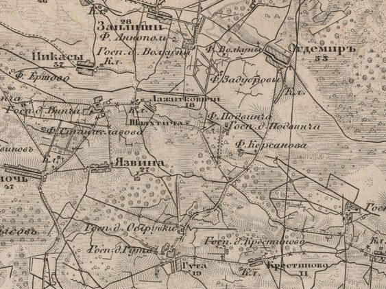 Military topographic map 1846-1863