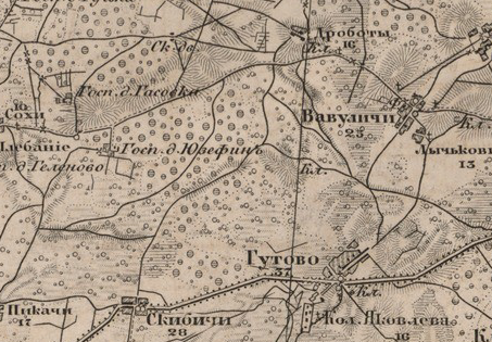 Military topographic map 1846-1863