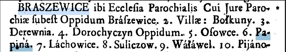 List of Christian Catholic settlements 1726