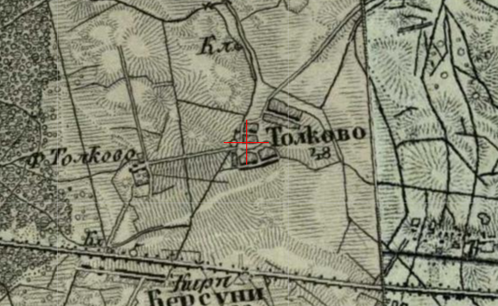 Three-verst map of Tolkowo