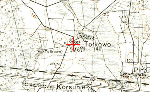 Polish WIG map of Tolkowo