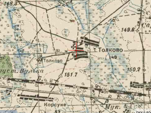 Red Army map of Tolkowo
