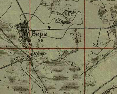 One-verst map of Wiry