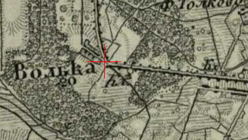 Three-verst map of Wólka