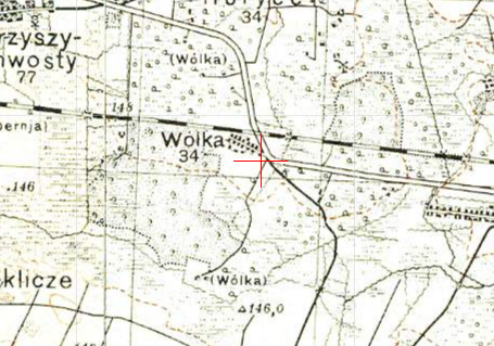 Red Army map of Wólka