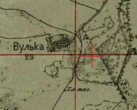 One-verst map of Wólka (Braszewicze)