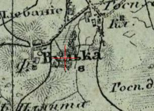 Three-verst map of Wólka (Braszewicze)