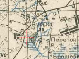 Red Army map of Wólka (Braszewicze)