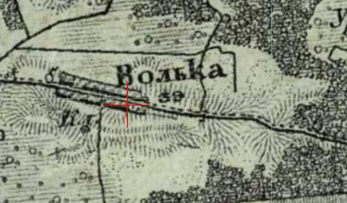 Three-verst map of Wólka Popinska