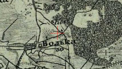 Three-verst map of Wólka Rodowiecka