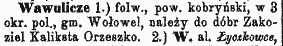 Geographical dictionary mention