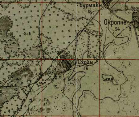 One-verst map of Wschody