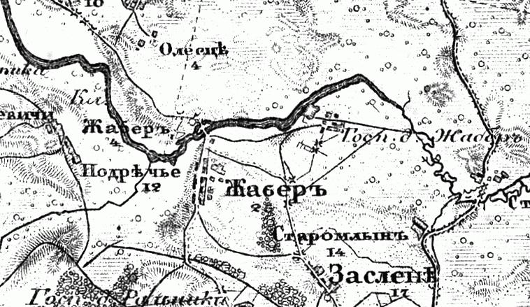 Military topographic map 1843-1846