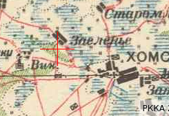 Red Army map of Zajelenie