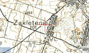 Polish WIG map of Zakletenie