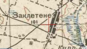 Red Army map of Zakletenie