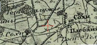 Three-verst map of Zaluze