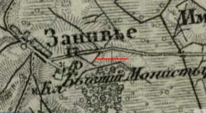 Three-verst map of Zaniwie
