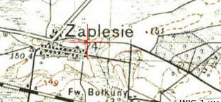 Polish WIG map of Zaplesie