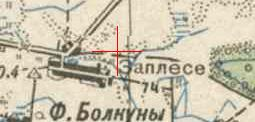 Red Army map of Zaplesie
