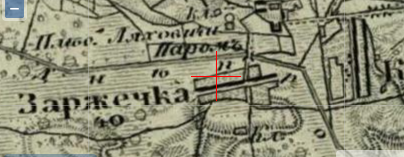 Three-verst map of Zarzeczka