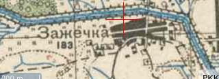 Red Army map of Zarzeczka