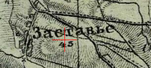 Three-verst map of Zastawie