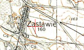 Polish WIG map of Zastawie