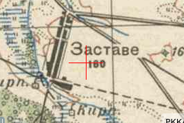 Red Army map of Zastawie