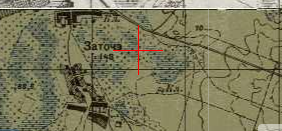 One-verst map of Zatocze