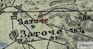 Three-verst map of Zatocze