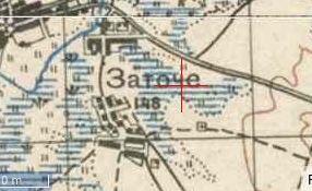 Red Army map of Zatocze