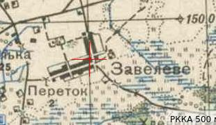 Red Army map of Zawielewie