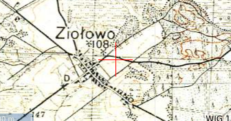Polish WIG map of Ziolowo