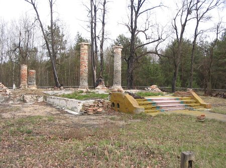 Remains of the church after fire